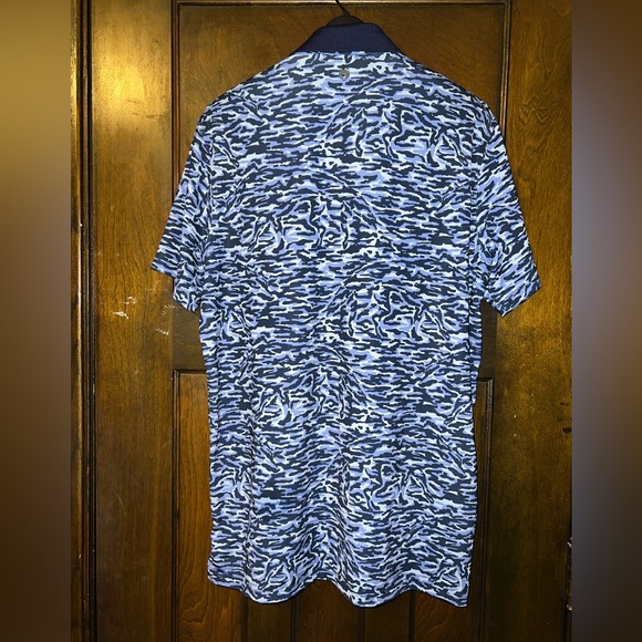 Greyson Stalking Wolf Camo Polo Button-Down Shirt Size Medium - Picture 3 of 6